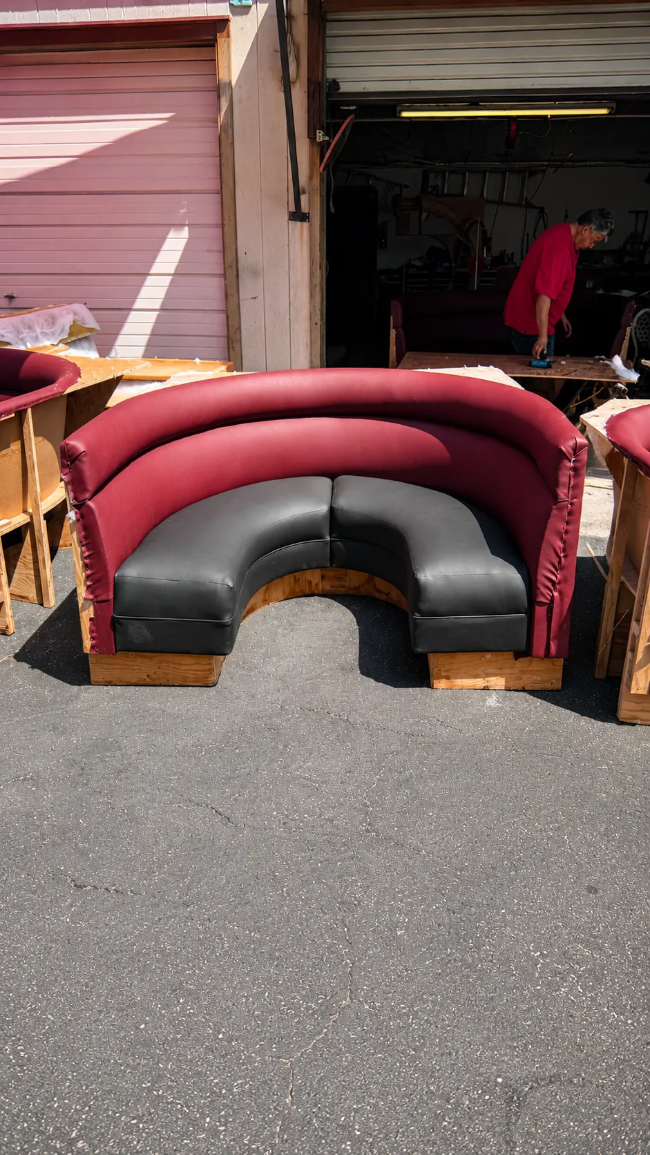 The R&E Upholstery team at work