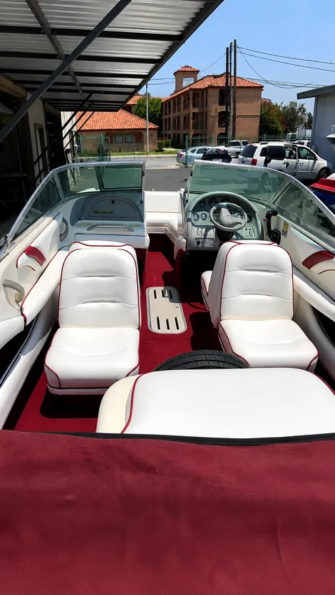 White & Red Cockpit Seating