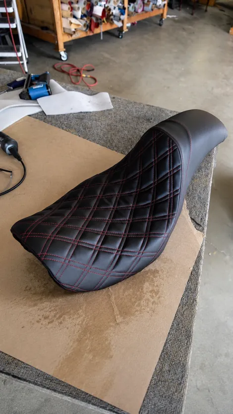 Solo Seat — Diamond Pattern Detail