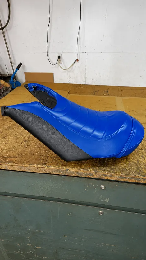 Blue & Black Dirt Bike Seat