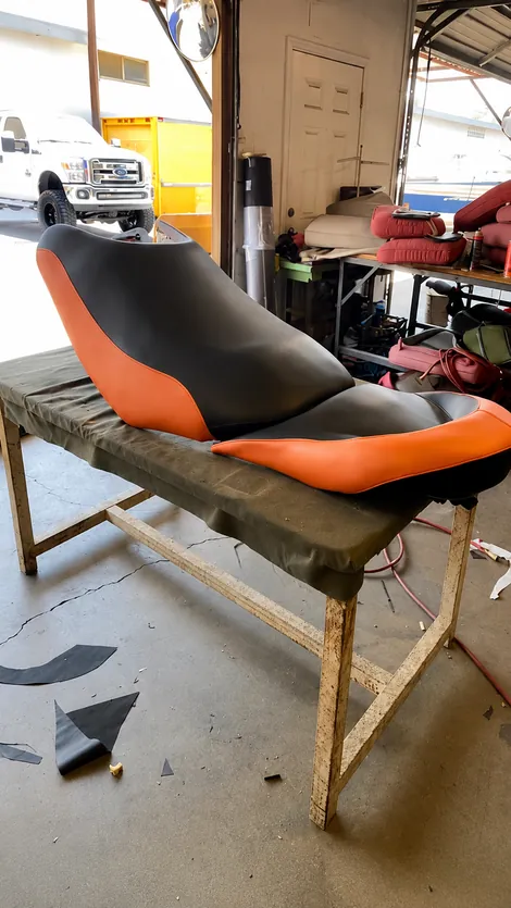 Black & Orange Watercraft Seat